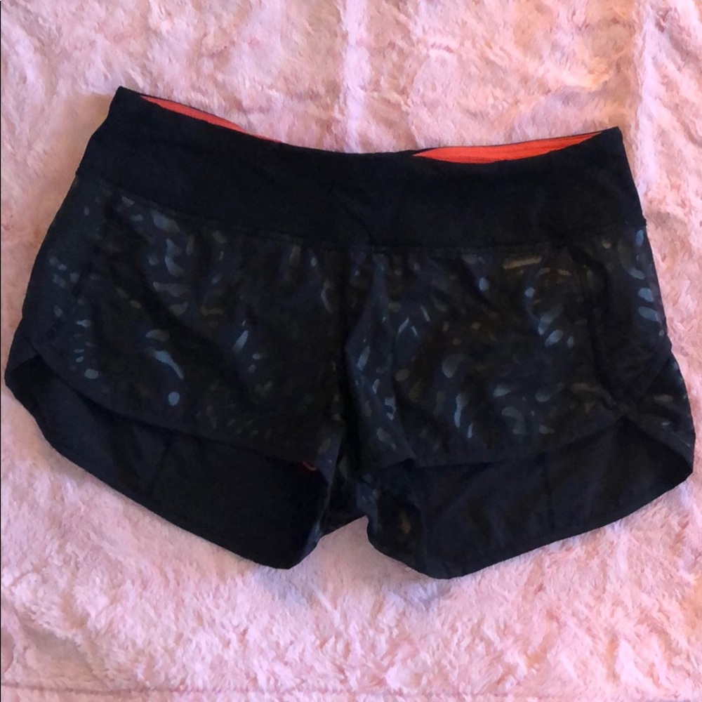 Black Animal Print Speed Short